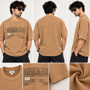 Men’s Fadded German Waffle Knit T-Shirt