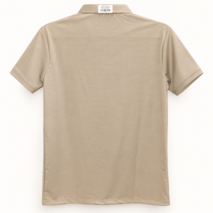 TECNO LITE Men's Solid Polo T-Shirt | Regular Fit | Short Sleeve | Beige