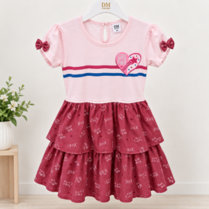 Garji Girls Printed Frock Dress