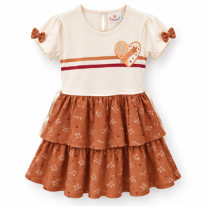 Garji Girls Printed Frock Dress