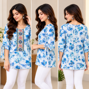 Kajol Dresses Women's Short Floral Kurti