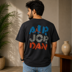 Men’s Black Jordan Graphic T-Shirt | Round Neck | Casual Wear