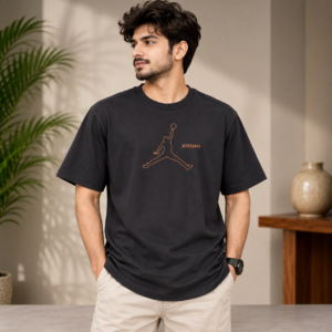Men’s Black Jordan Graphic T-Shirt | Round Neck | Casual Wear