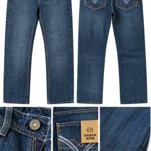 Urban Dior Blue Straight Fit Denim Jeans