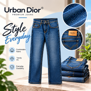 Urban Dior Blue Straight Fit Denim Jeans