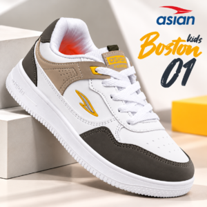 Asian BOSTON 01 KIDS White Mehndi Beej Shoes