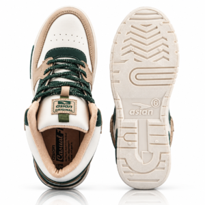 Asian Motion 11 Men's High Top Casual Beige Leaf Green | Stylish Lace-Up Shoes