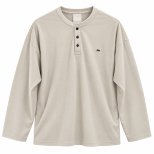 Lacoste Menβs Relaxed Fit Long Sleeve Henley T-Shirt
