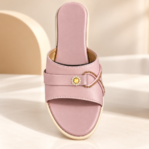 Softline Fancy Baby Doll Girls Wedge Heel Sandals | Dusty Pink