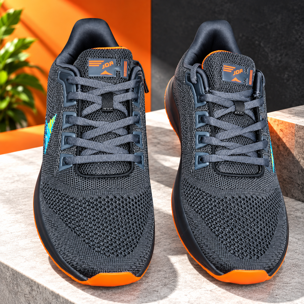 JQR Sports Agni Men's Dark Grey Running | Sports Shoes - Image 2