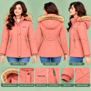 Girl's Fur Hooded Winter Jacket | TEVR