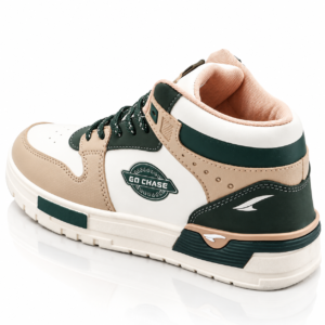 Asian Motion 11 Men's High Top Casual Beige Leaf Green | Stylish Lace-Up Shoes