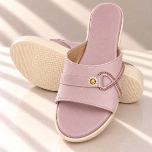 Softline Fancy Baby Doll Girls Wedge Heel Sandals | Dusty Pink