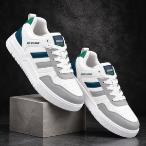 Asian Cruzer-01 Men's Casual Sneakers Shoes – White & Light Grey | Stylish Lace-Up