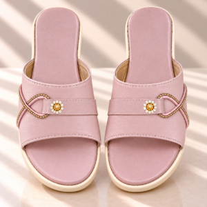 Softline Fancy Baby Doll Girls Wedge Heel Sandals | Dusty Pink