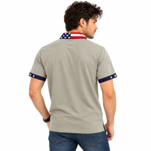 Polo Ralph Lauren Men’s USA Flag Collar Polo T-Shirt – Size L