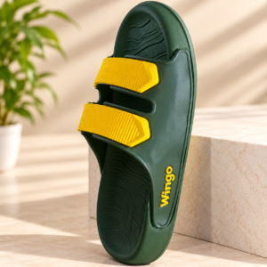 Wingo Men's Green Casual Slides Slippers