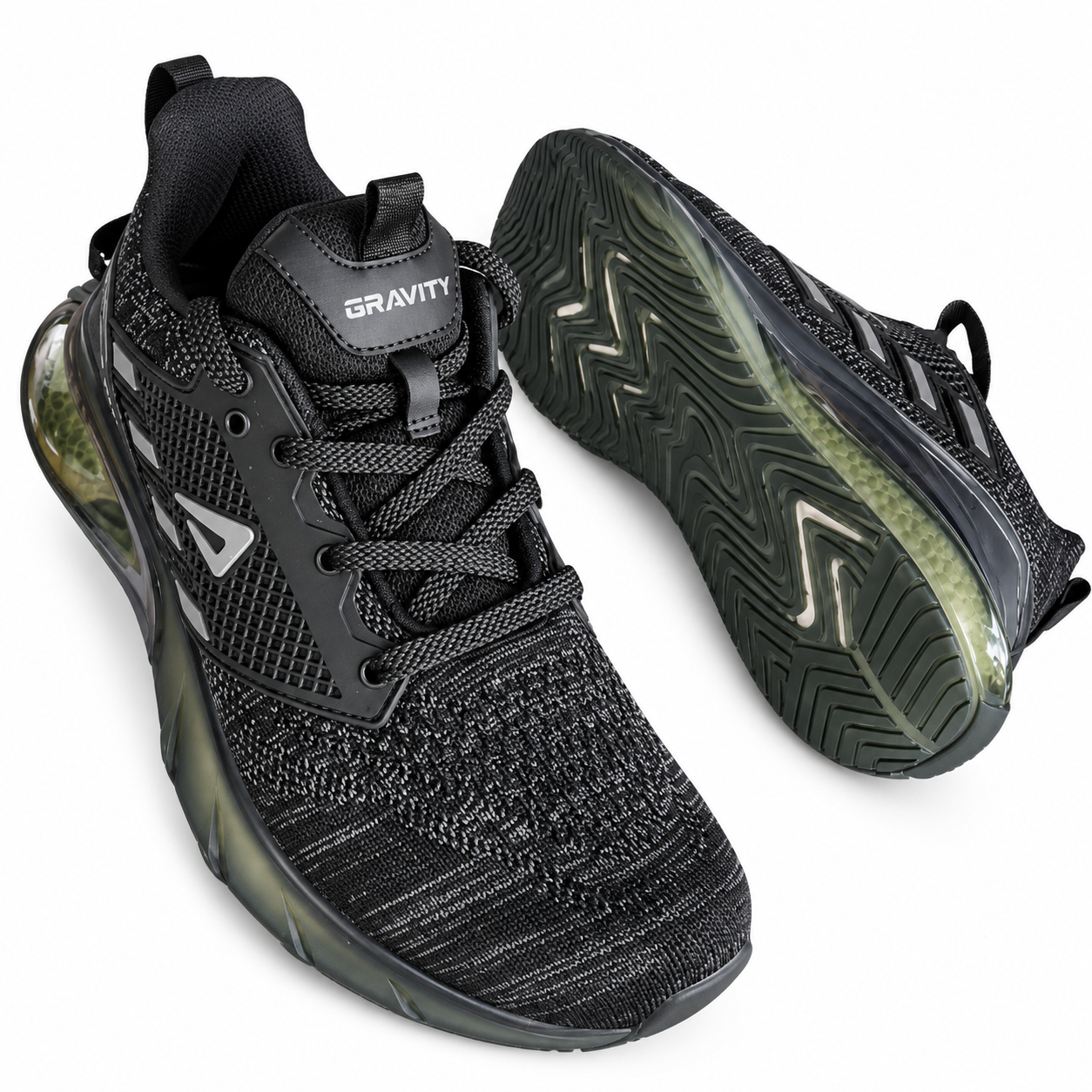 Ajanta Impakto Men's Black Sports Running Shoes - Image 3