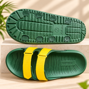 Wingo Men's Green Casual Slides Slippers
