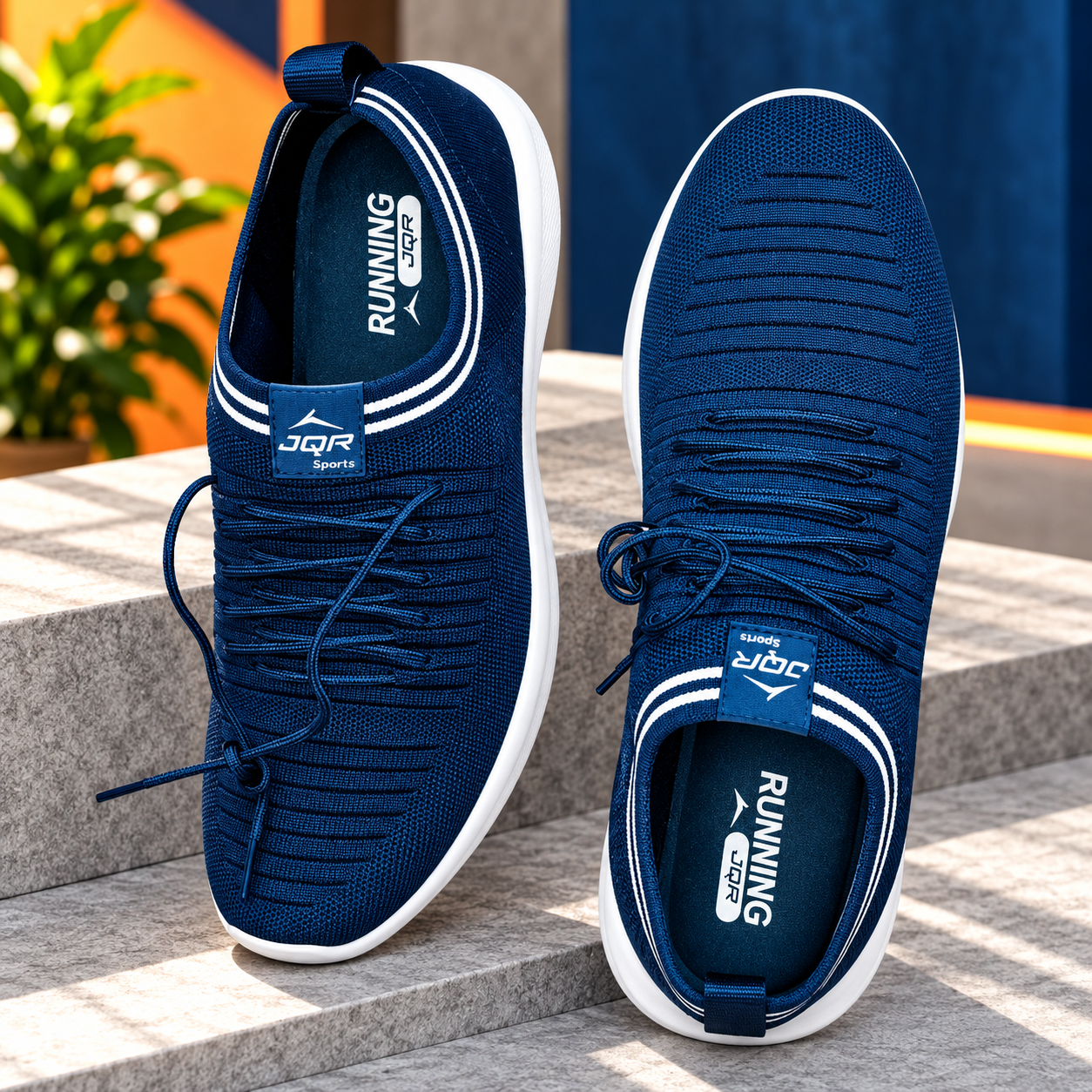 JQR Sports Moj Men's Navy Blue Running|Walking Shoes - Image 3