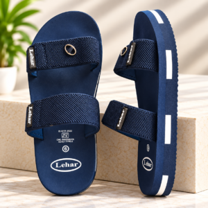 Lehar Men's Navy Blue Slides Sandals
