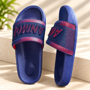 Anmol Men's Navy Blue Slides Slippers