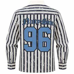 BLACKETT Cream Striped Full Sleeve Shirt