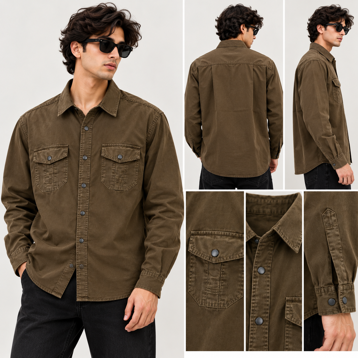 TOUCH TWO WAY Men’s Premium Denim Shirt - Image 2