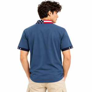 Polo Ralph Lauren Men’s USA Flag Collar Polo T-Shirt – Size L