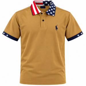 Polo Ralph Lauren Men’s USA Flag Collar Polo T-Shirt – Size L
