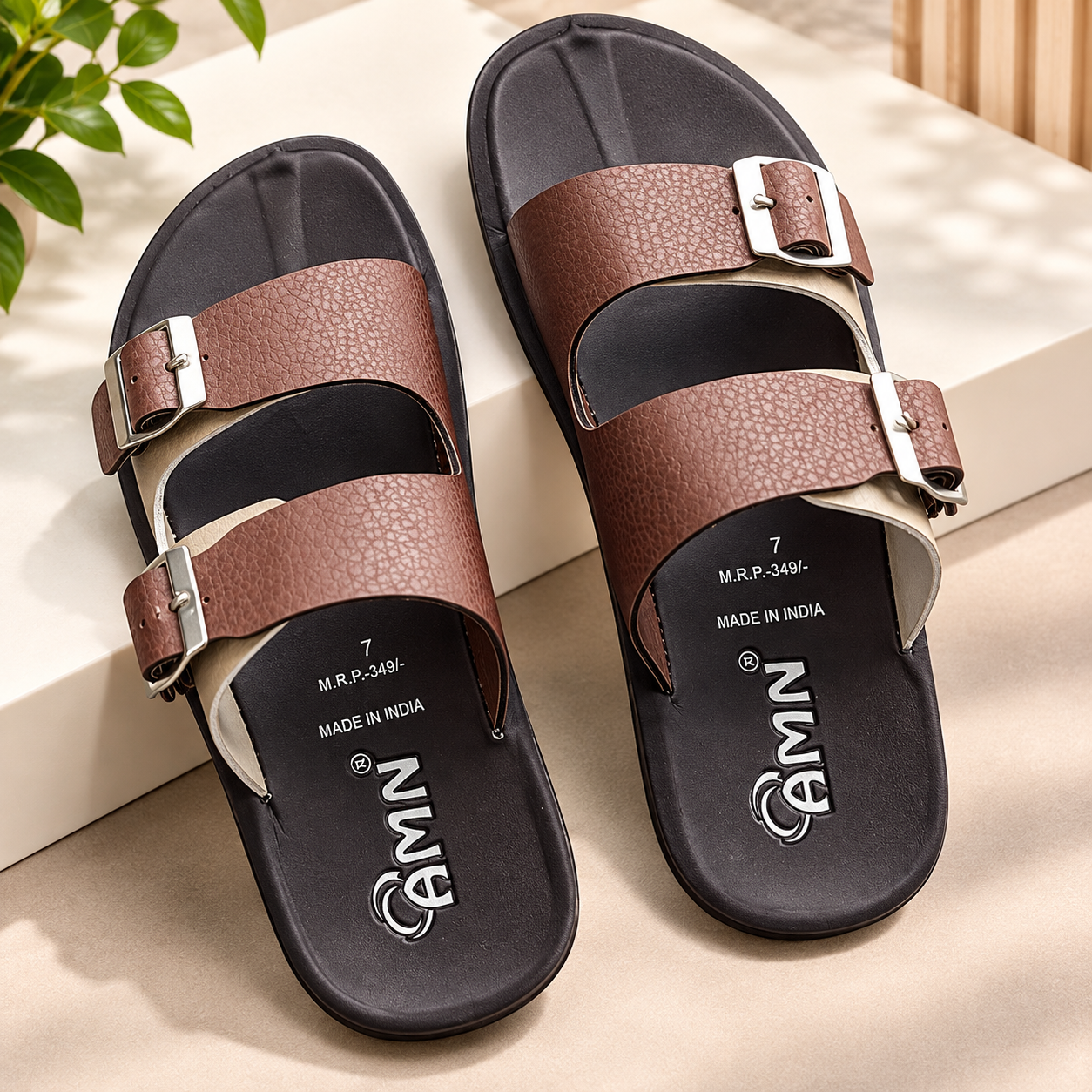 AMN Men's Buckle Slippers - Image 2