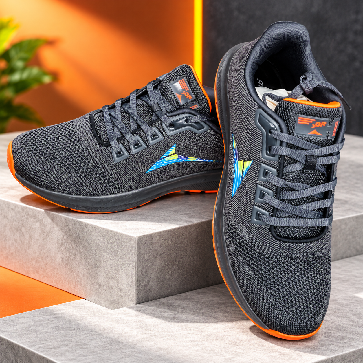JQR Sports Agni Men's Dark Grey Running | Sports Shoes