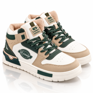 Asian Motion 11 Men's High Top Casual Beige Leaf Green | Stylish Lace-Up Shoes