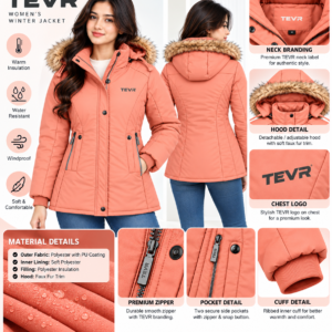 Girl's Fur Hooded Winter Jacket | TEVR