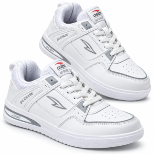 Asian Defender-01 Men's Casual Sneakers Full White | Stylish Lace-Up Shoes