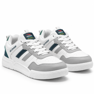 Asian Cruzer-01 Men's Casual Sneakers Shoes – White & Light Grey | Stylish Lace-Up