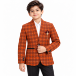 Boys Premium Checked Blazer / Coat